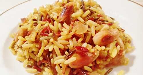 Savoureux Riz aux Amandes et aux Oignons confits