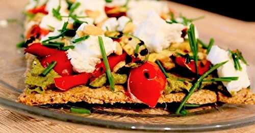 Tarte Craquante au Caviar de Courgettes et Chèvre frais sur base de Crackers (IG Bas)