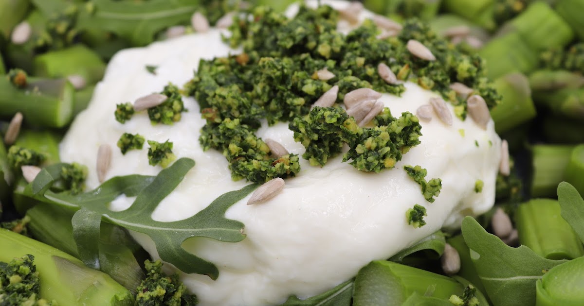 Asperges Braisées, Pesto de Coriandre aux Noisettes (Ig Bas)