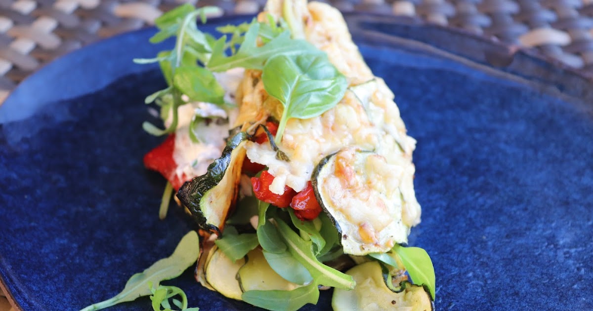 Wraps gratinés de Courgettes, Fromage frais et Poivrons grillés (Ig Bas)
