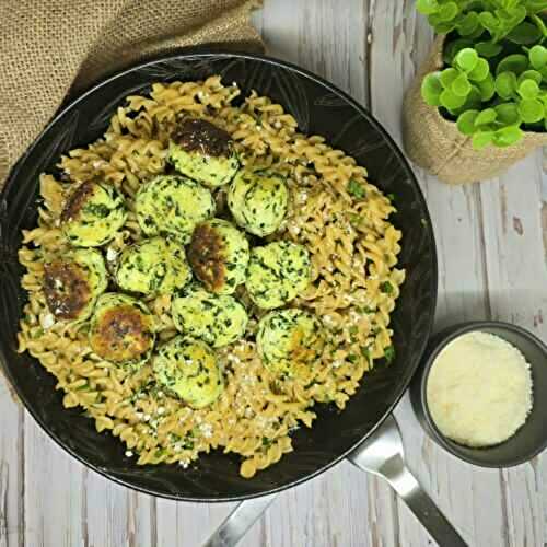 Fusillis aux boulettes végétariennes