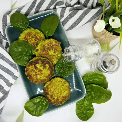 Galettes de petits pois et fêta