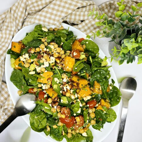 Salade de patates douces, amandes et fêta