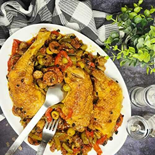 Poulet sauce tomate chorizo