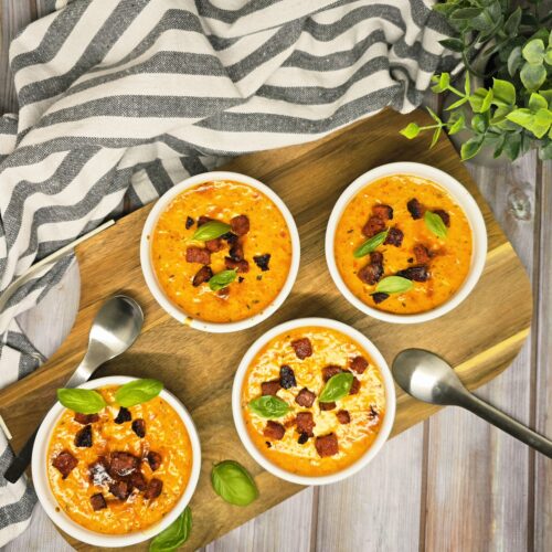 Crèmes brûlées poivrons chorizo