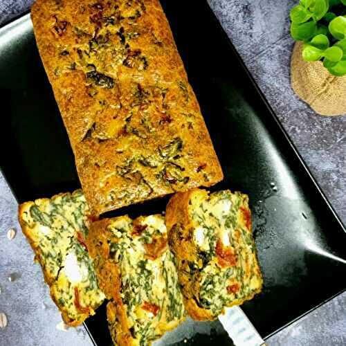Cake épinards tomates séchées et fêta facile et moelleux