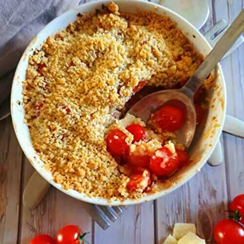 Crumble de tomates cerises au parmesan