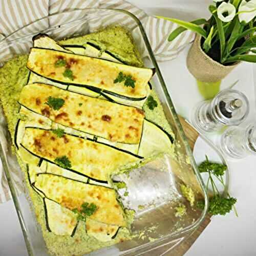 Gratin de ravioles et courgettes