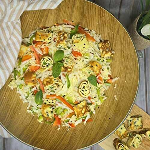 Salade croquante à l’omelette