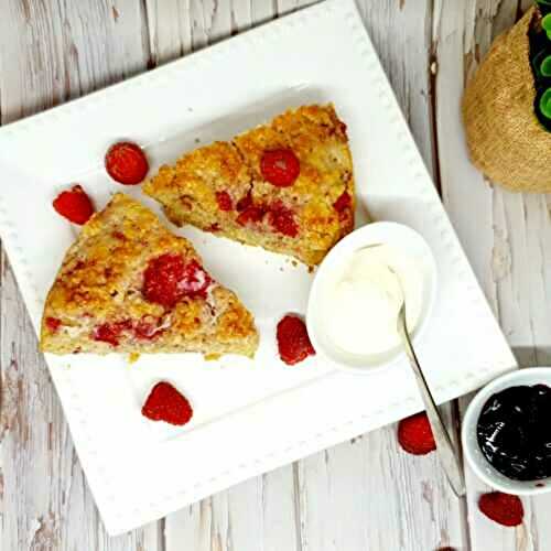 Scones aux framboises