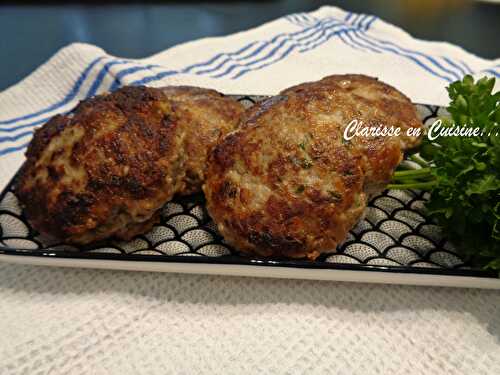 Galettes de viande au vin blanc et au gruyère