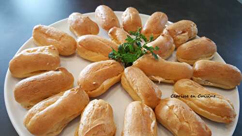 Mini-éclairs à la crème de saumon fumé