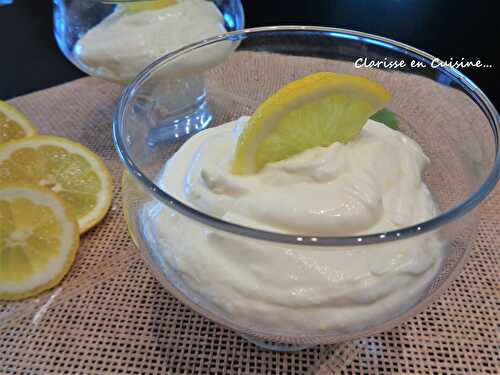 Mousse au citron et mascarpone