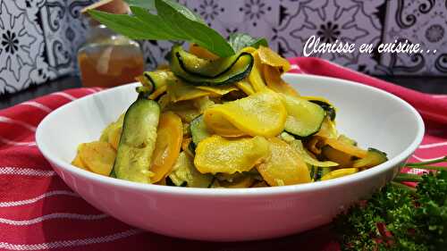 Panaché de courgettes et carottes au curry