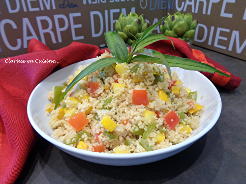 Poêlée de semoule aux petits légumes du jardin