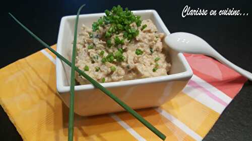 Tartinade de thon et pois chiches