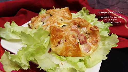 Paniers de brocoli au jambon et au comté