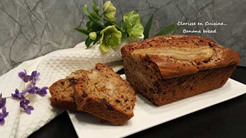 Banana bread au beurre de cacahuètes et pépites de chocolat