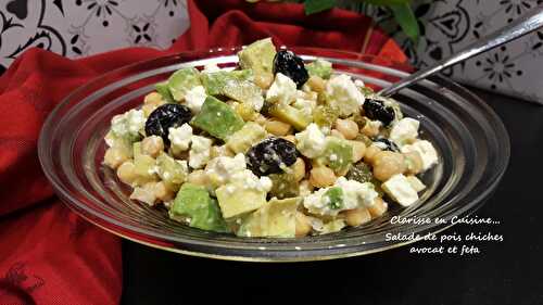 Salade de pois chiches, avocat et feta