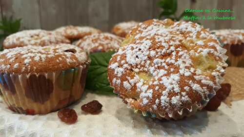 Muffins à la rhubarbe