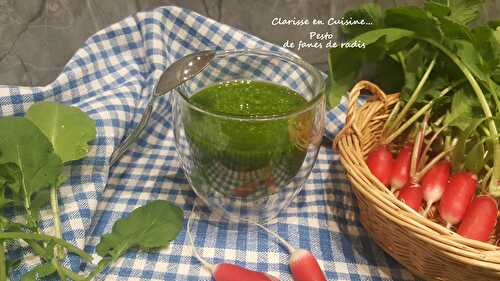 Pesto de fanes de radis