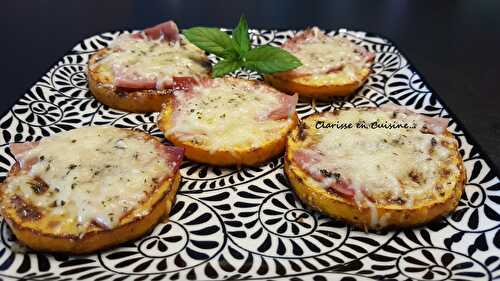 Palets de courgette au jambon gratinés