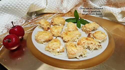 Blinis gratinés au saumon fumé