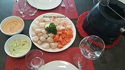 Fondue vigneronne aux poissons et fruits de mer