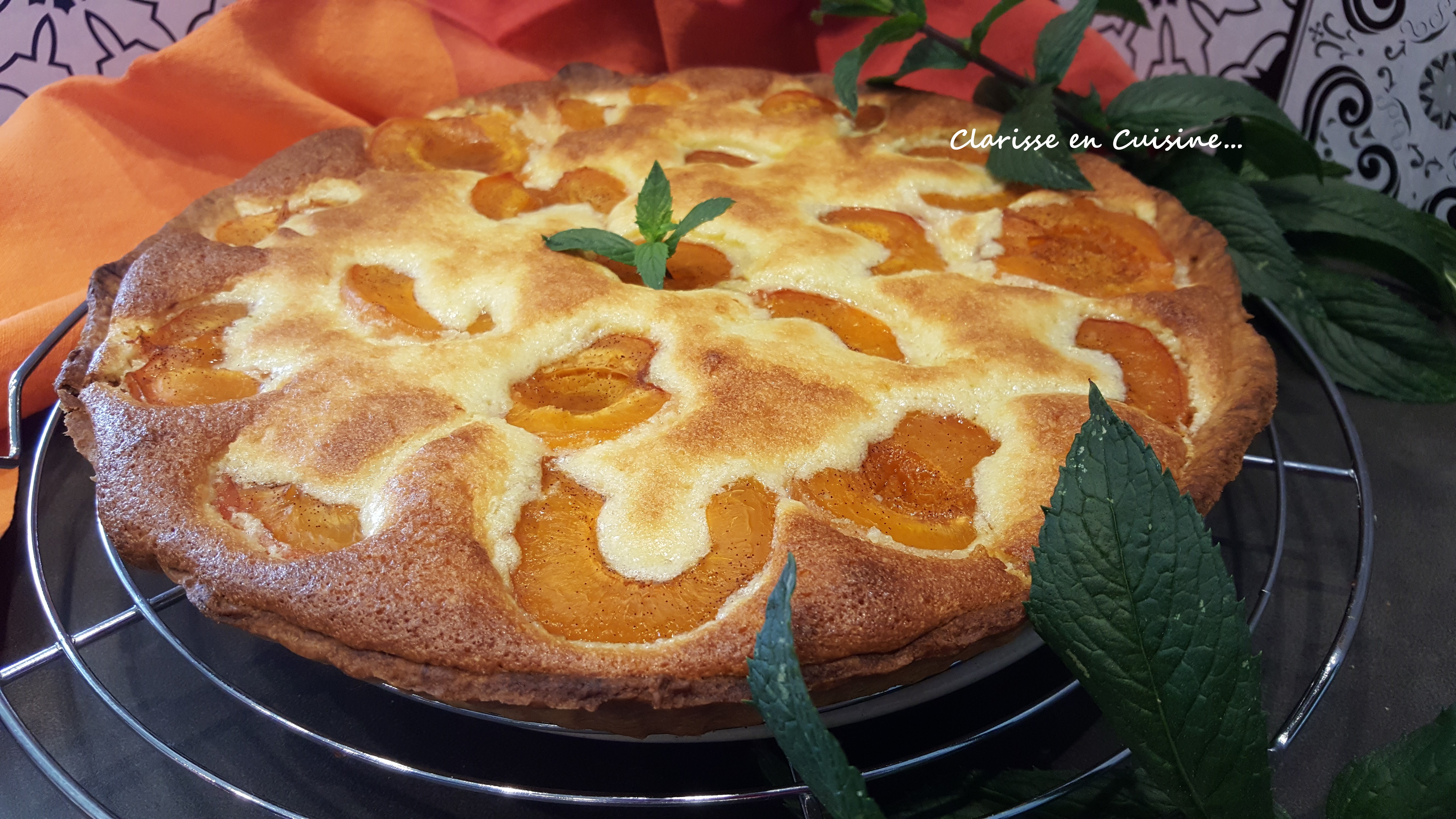 Tarte aux abricots amandine