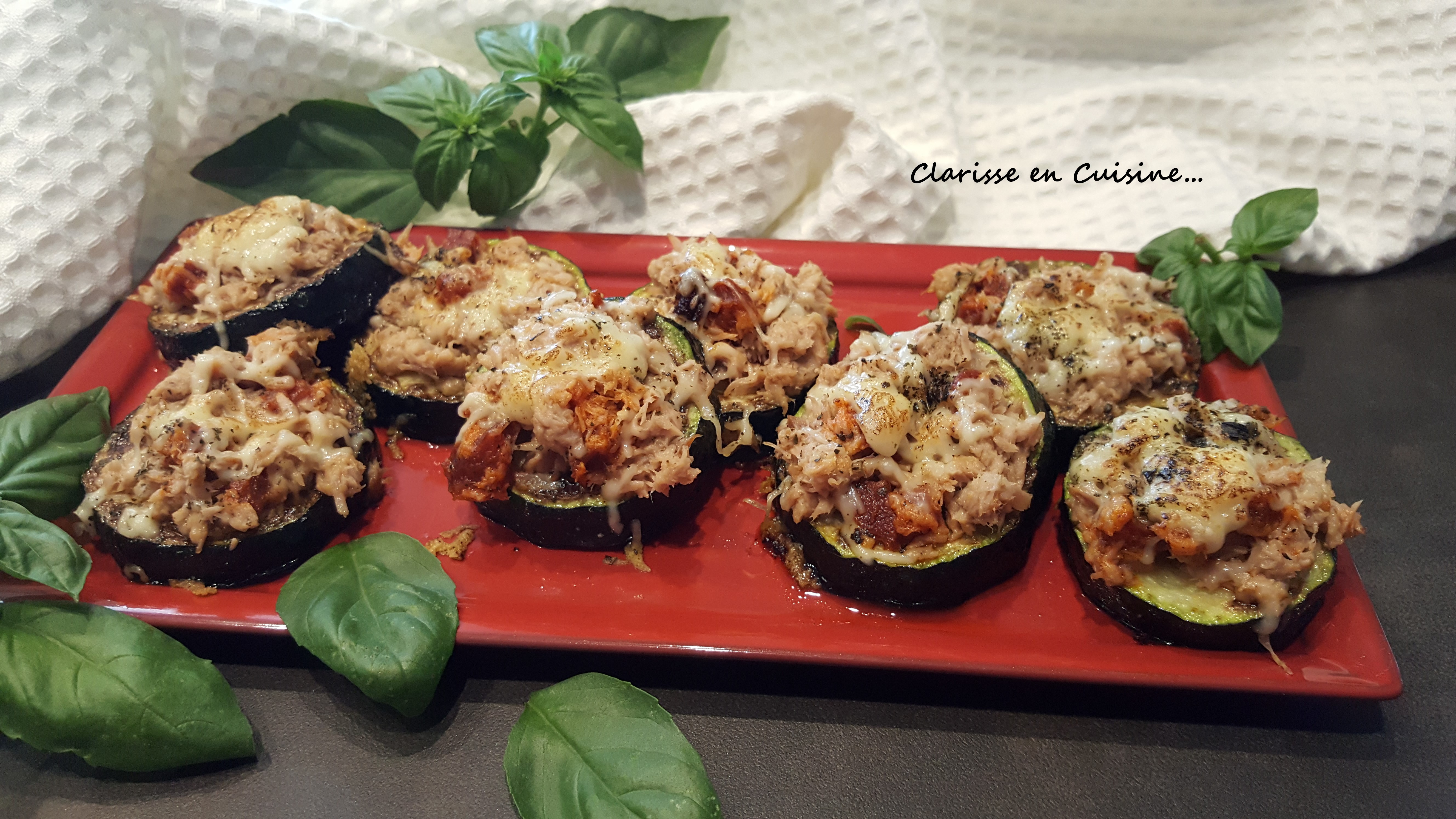 Galets de courgettes au thon et chorizo