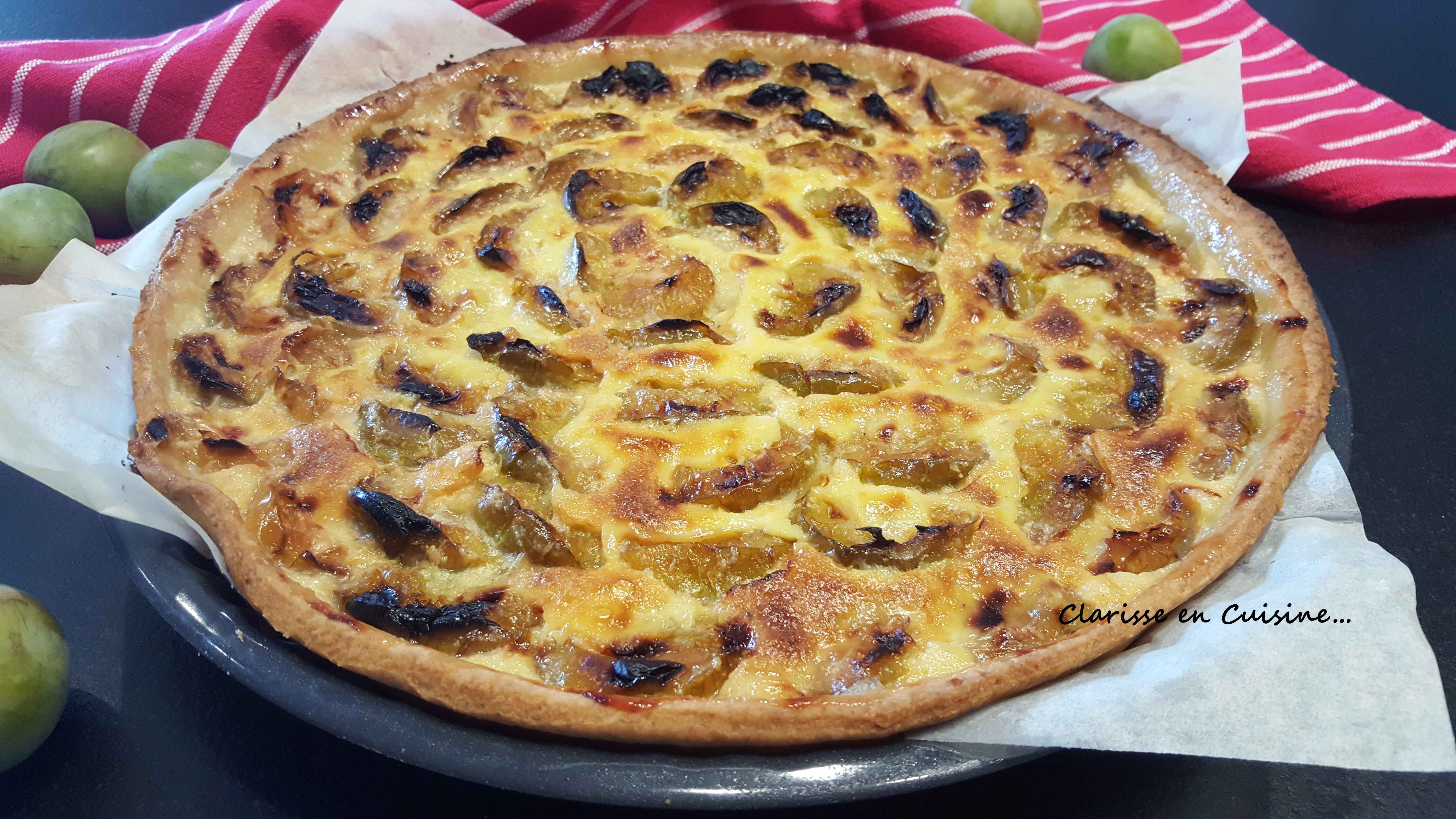 Tarte aux Reine-Claude et à la fève Tonka