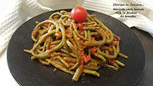 Haricots verts braisés à la fondue de tomates