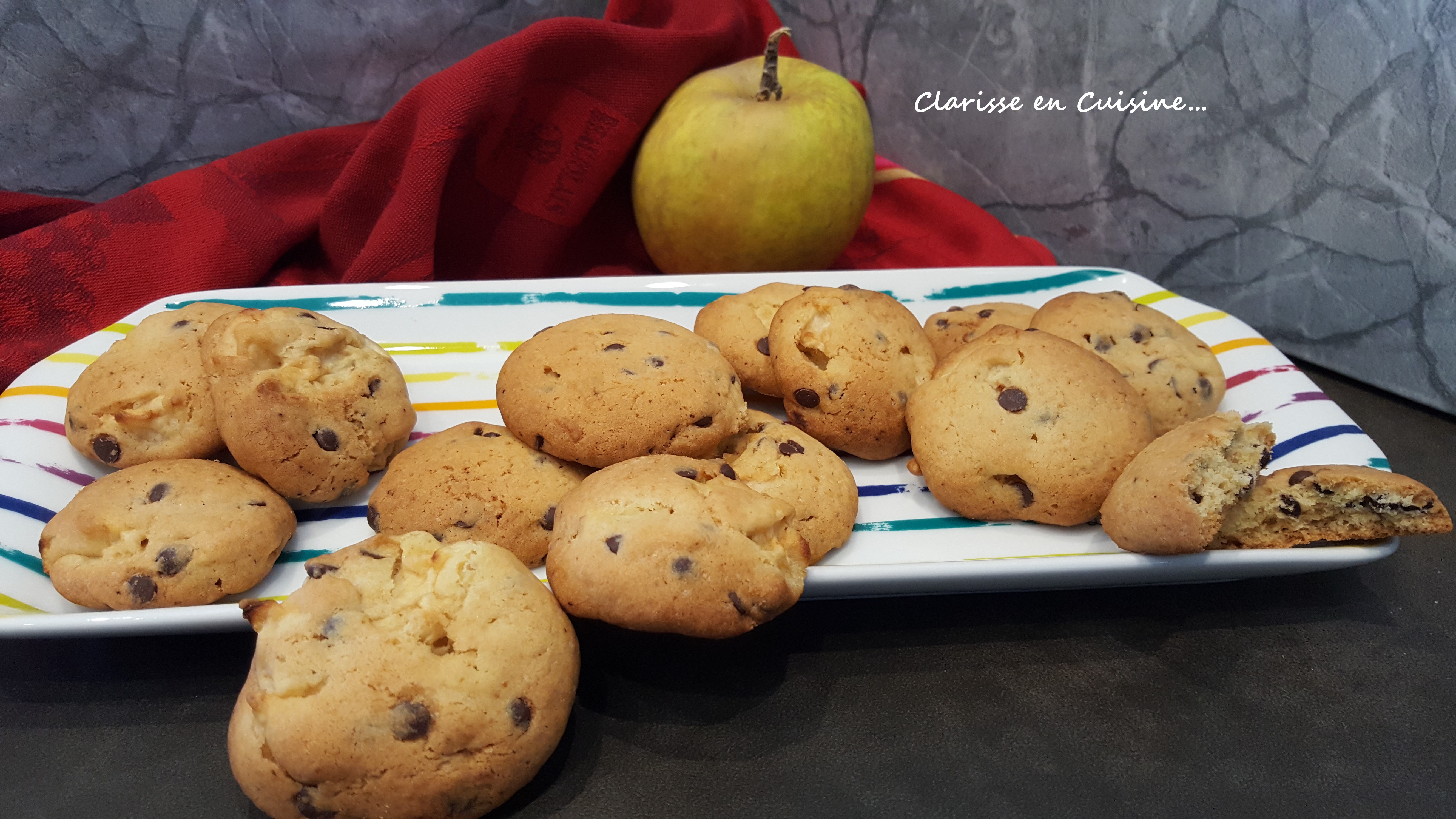 Cookies au chocolat et aux pommes