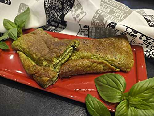 Omelette au pesto et au gruyère