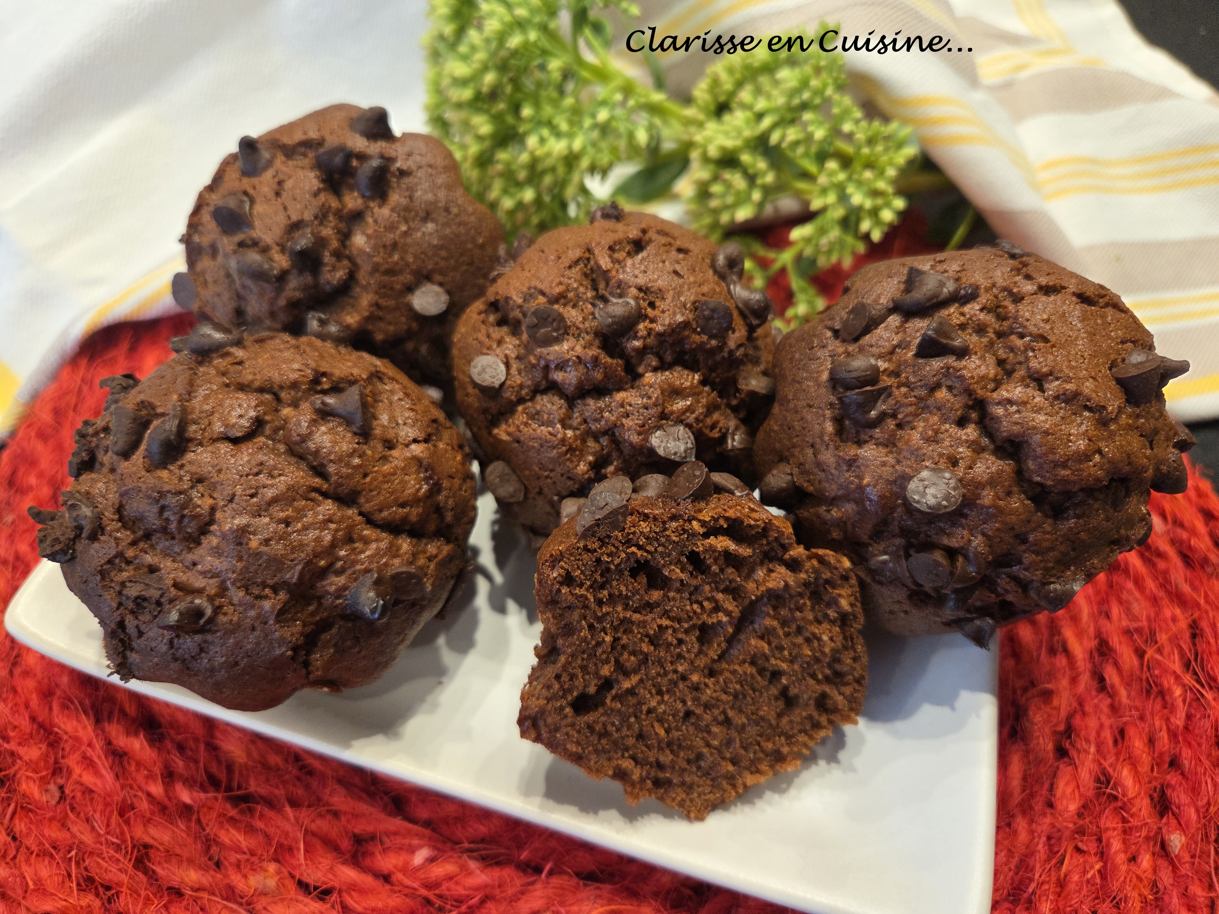 Muffins moelleux tout chocolat