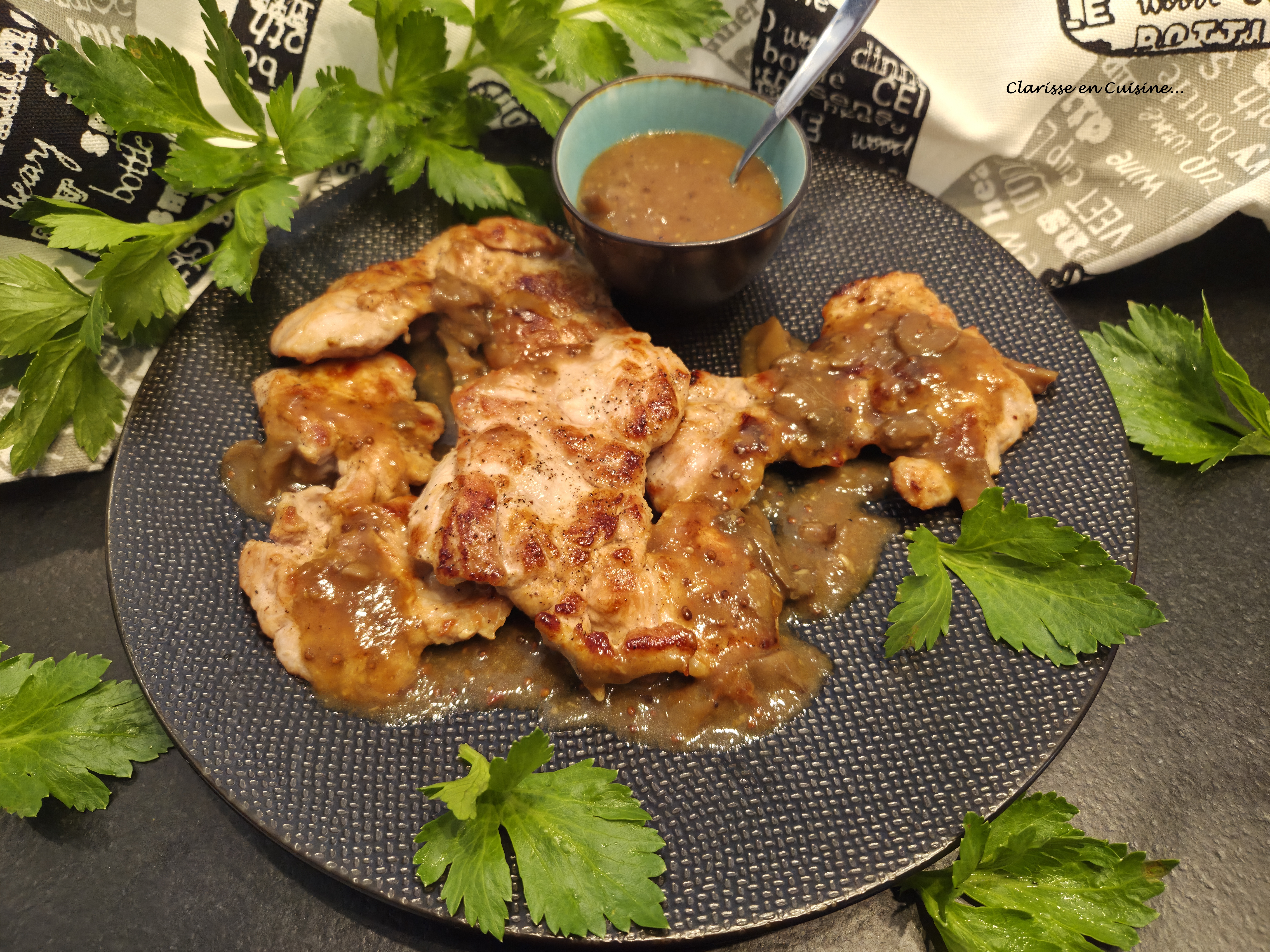 Cigaline de porc sauce à la moutarde à l’ancienne