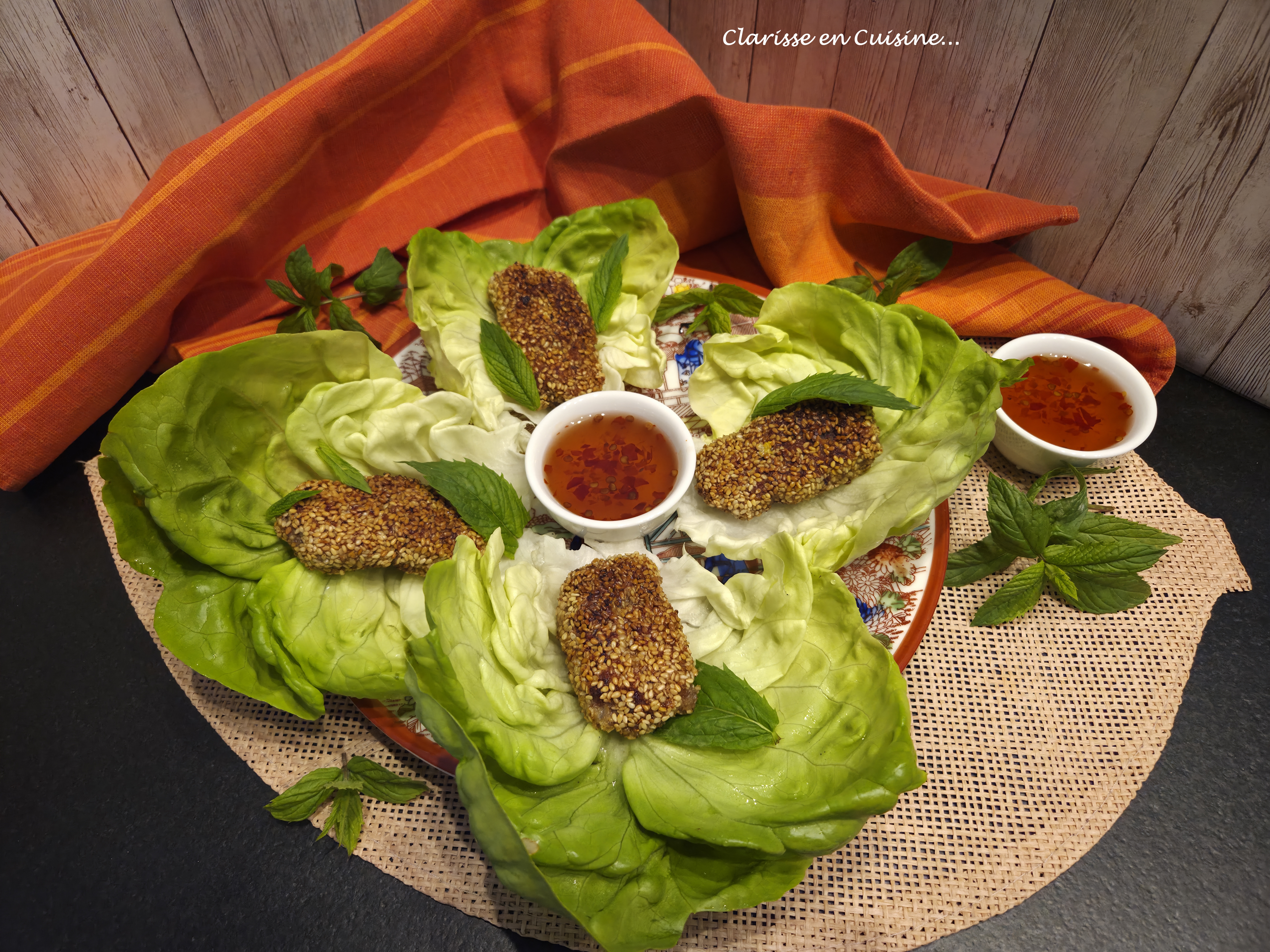 Fingerfood  de bœuf haché pané au sésame