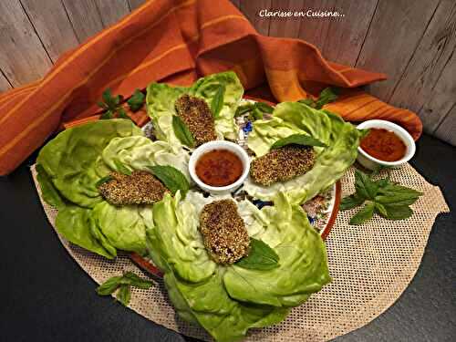 Fingerfood  de bœuf haché pané au sésame