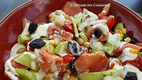 Salade composée au saumon fumé