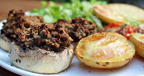 Champignons farcis au tempeh