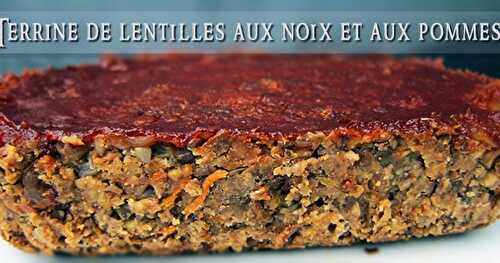 Terrine de lentilles aux noix et aux pommes