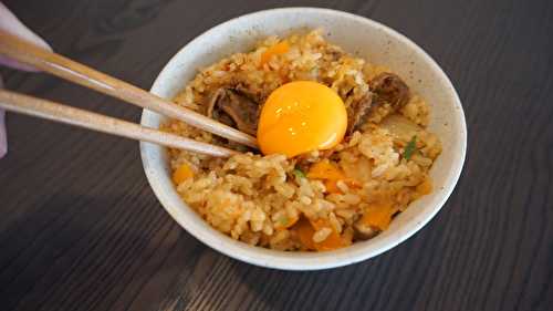 Recette Rice Cooker : Riz au boeuf et kimchi