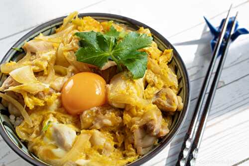 Recette - Oyakodon - Bol de poulet et oeuf - 親子丼