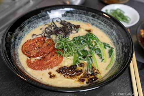 Végan tonkotsu !  Miso ramen au lait de soja