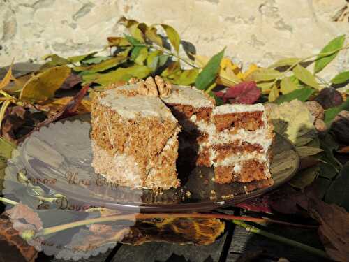 Cake douceur de noix & café ~ Walnut & coffee cake