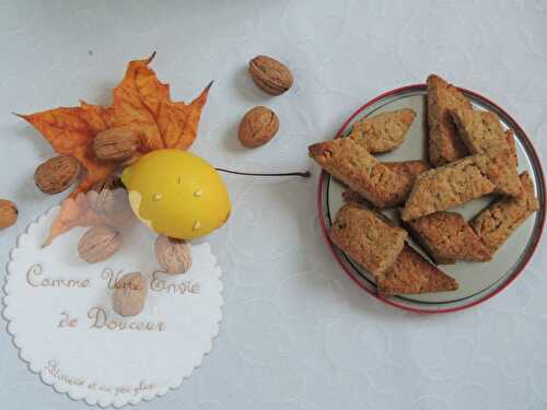 Canistrelli, biscuits croquants aux noix, citron & orange – Crunchy walnut’s & lemon biscuits – Comme une envie de douceur