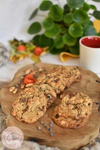 Cookies décadents ~ Cacahuète & deux chocolats