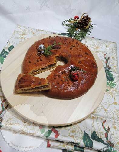 Couronne des rois à l’orange, frangipane aux noix – Orange & walnut brioche king’s cake