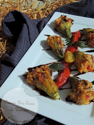 Fleurs de courgettes farcies au riz