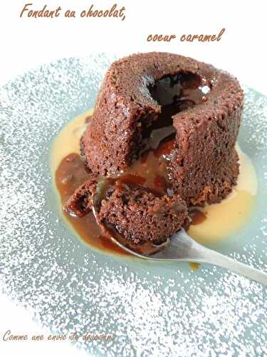 Fondant chocolat & son coeur coulant caramel